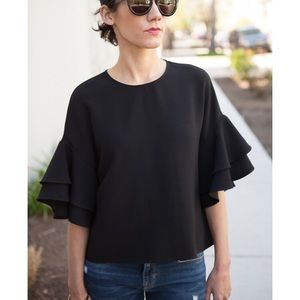 Zara Tops - Zara ruffled sleeve blouse Zara Tops - Zara ruffled sleeve blouse
